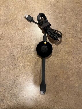 Google Chromecast 2nd Gen 1080P w/ HDMI & USB Cable - Black (NC2-6A5) - Tested